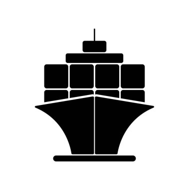 kargo gemisi simgesi beyaz arkaplanda