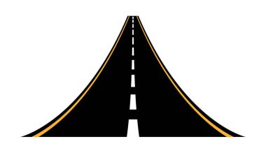 Beyaz arkaplanda yol işareti