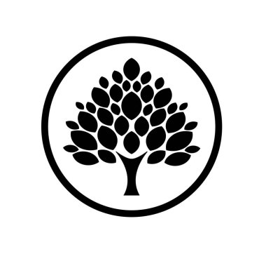 vektör ağacı siluet simgesi