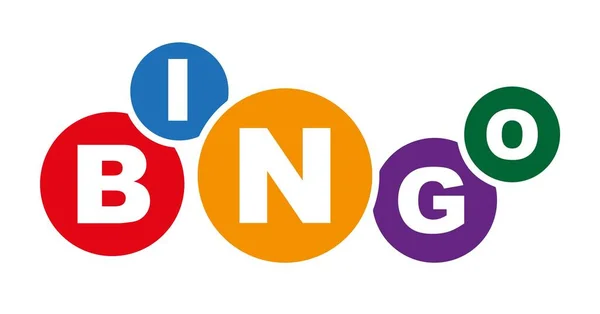 Bingo Ikon Vit Bakgrund — Stock vektor