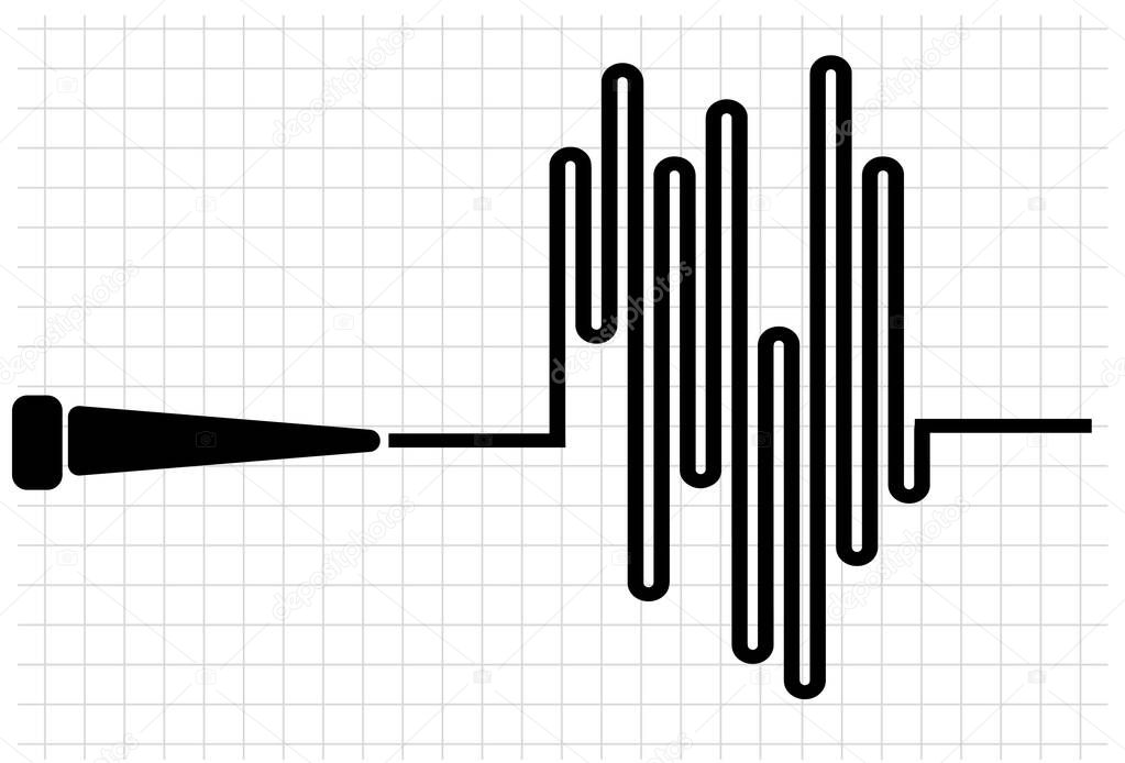 earthquake background black and white vector