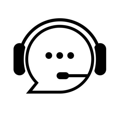 Beyaz arkaplanda kulaklık simgesi