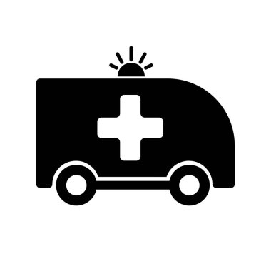 ambulans araba simgesi vektörü