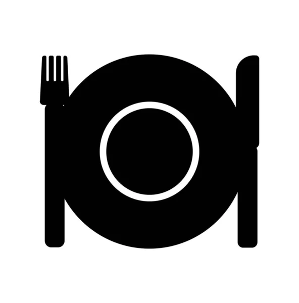 Restaurant Symbol Auf Weißem Hintergrund — Stockvektor