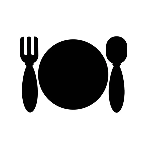 Icono Del Restaurante Sobre Fondo Blanco — Archivo Imágenes Vectoriales