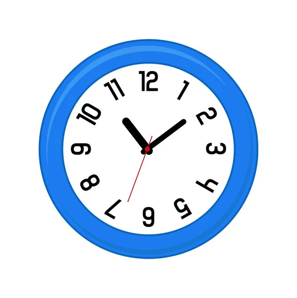 Wall Clock Isolated White — Stock Vector