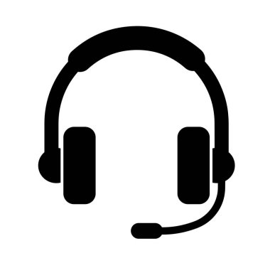 kulaklık simgesi vektör illüstrasyonu