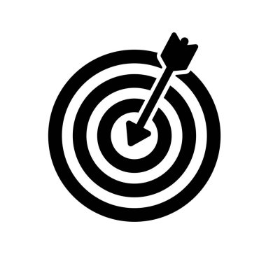 siyah bir dart silueti