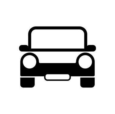 Beyaz arkaplanda araba simgesi