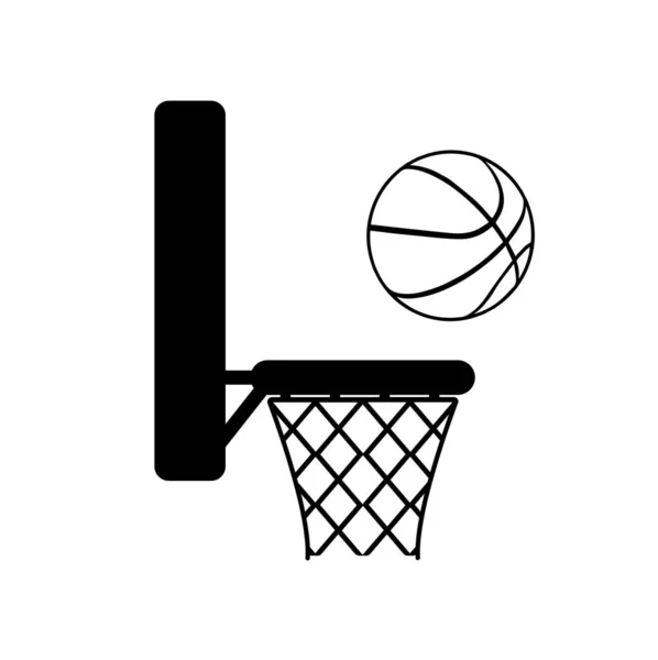 Basketbalový Koš Míč — Stockový vektor