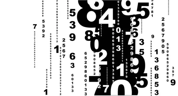 Fondo Con Números Dimensiones Rítmicas — Archivo Imágenes Vectoriales
