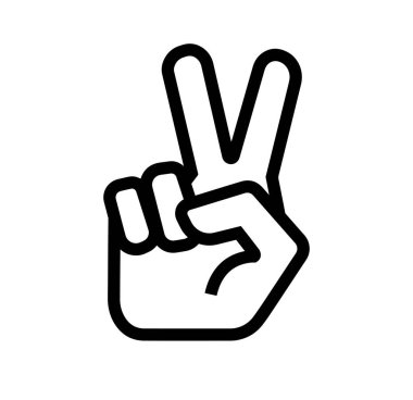 Beyaz arkaplanda barış simgesi