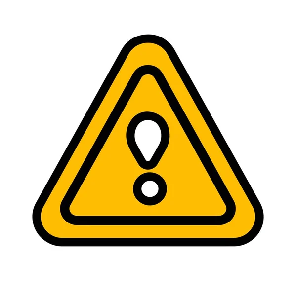 Traffic Sign Attention Vector Icon — 스톡 벡터