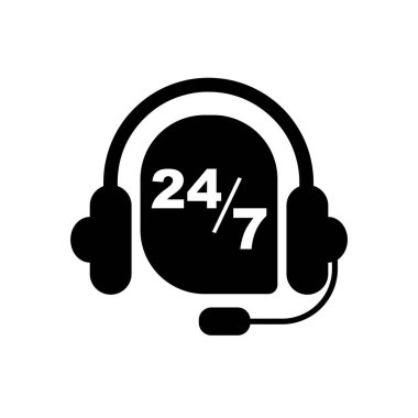 Beyaz arkaplanda çağrı merkezi simgesi