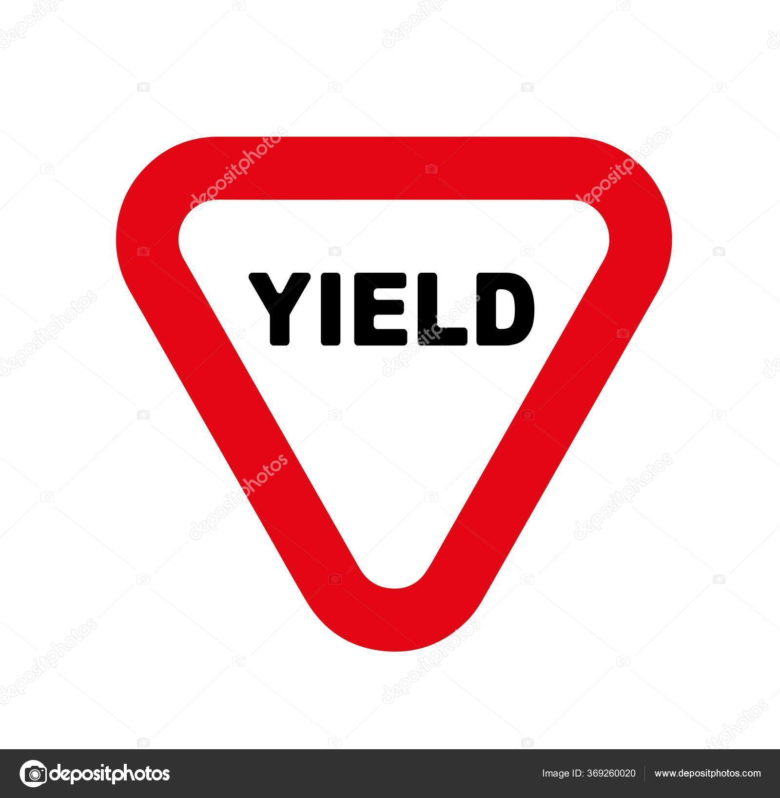 Signo Rendimiento Sobre Fondo Blanco vector, gráfico vectorial