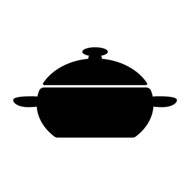 Beyaz arka plan üzerinde pot simgesi