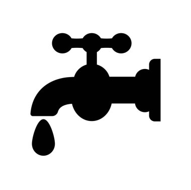 su musluğu beyaza izole edilmiş