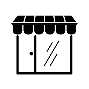 Beyaz arkaplanda dükkan simgesi