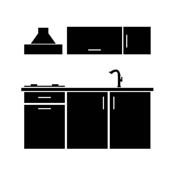 Icono Cocina Sobre Fondo Blanco — Vector de stock