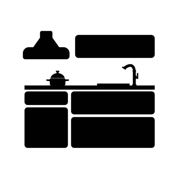 Icono Cocina Sobre Fondo Blanco — Vector de stock