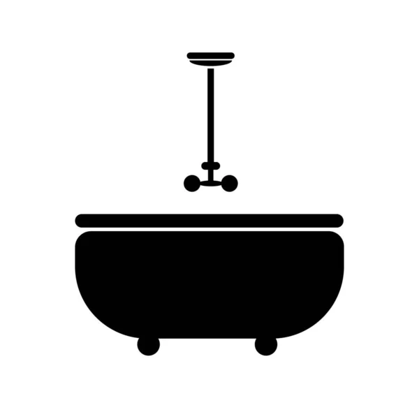 Ikona Koupel Bílém Pozadí — Stockový vektor