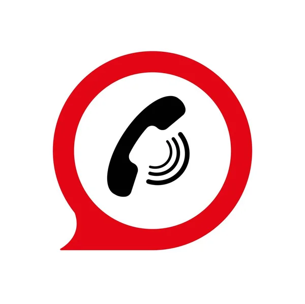 Phone Icon White Background — Stock Vector