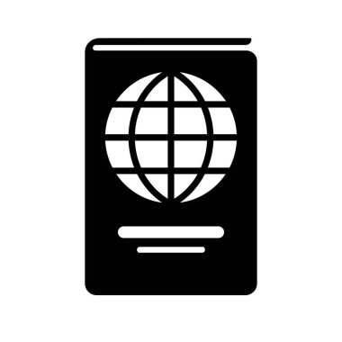 Beyaz arkaplanda pasaport simgesi