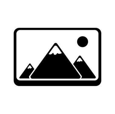 Beyaz arkaplanda resim simgesi