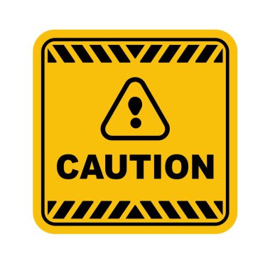 beyaz arkaplanda uyarı işareti