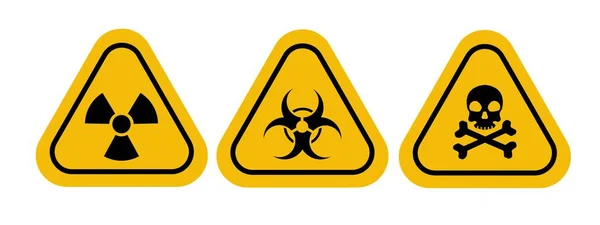 Warning Sign White Background — Stock Vector