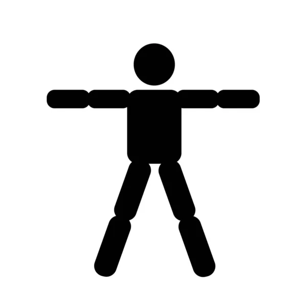 Premium Vector  Simple vector stick man stickman stand isolated on white