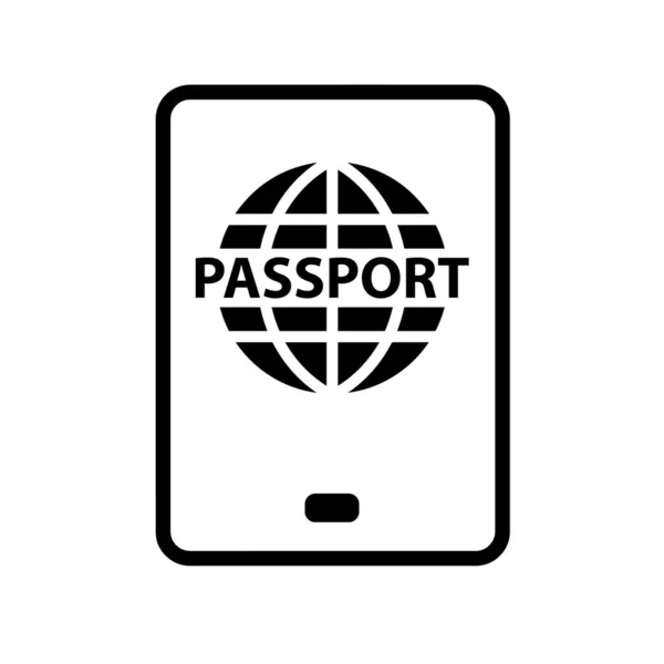 Passport Icon White Background — Stock Vector