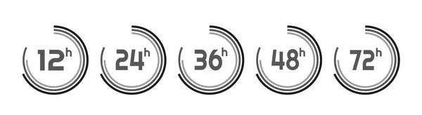 Heures Horloge Flèche Sur Fond Blanc — Image vectorielle