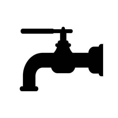 su musluğu beyaza izole edilmiş