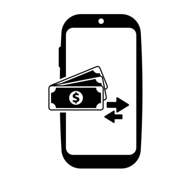 Beyaz arkaplanda çevrimiçi banka simgesi