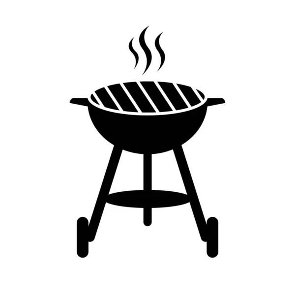 Grill Grill Vit Bakgrund — Stock vektor