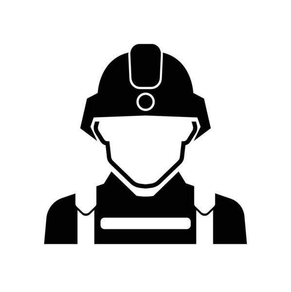 Feuerwehrmann Symbol Auf Weißem Hintergrund — Stockvektor