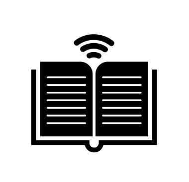 Beyaz arkaplan üzerinde çevrimiçi eğitim simgesi