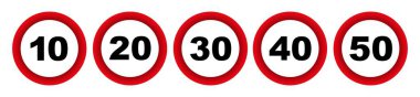speed limit sign vector clipart