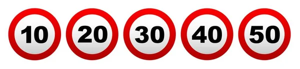 Speed Limit Sign Vector — Stock Vector