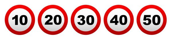 speed limit sign vector