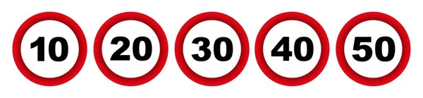 Speed Limit Sign Vector — Stock Vector
