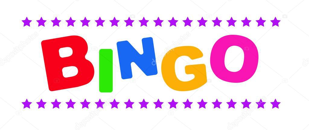 Bingo text on white background