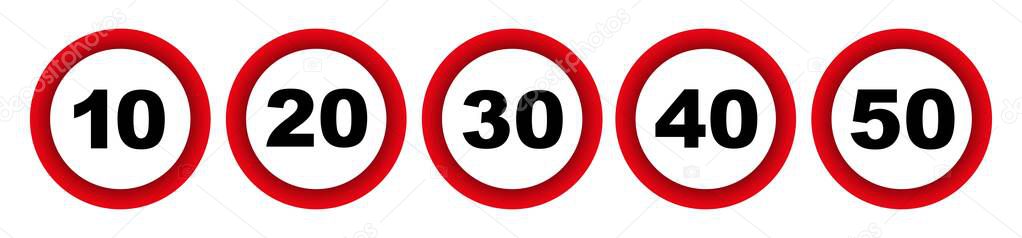 speed limit sign vector