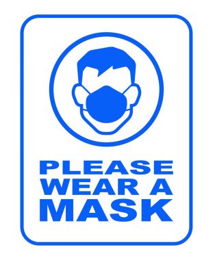 Lütfen bir maske işareti taşıyıcısı takın