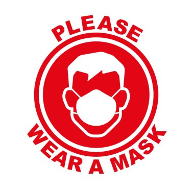 Lütfen bir maske işareti taşıyıcısı takın