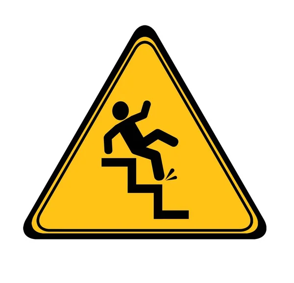 Nasse Treppe Symbol Auf Weißem Hintergrund — Stockvektor