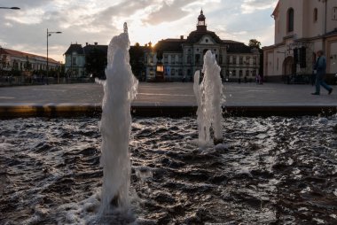 Alacakaranlıkta Zrenjanin, Voyvodina, Sırbistan