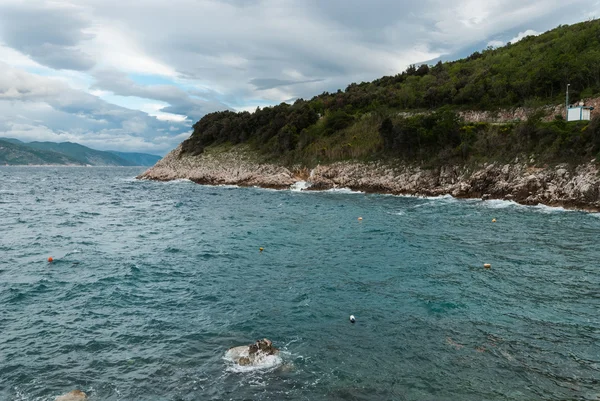 Rough Adriatic Sea in Brestova, Istra, Croatia — Stock Photo, Image