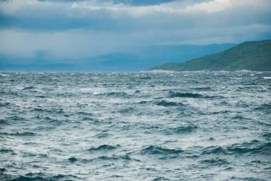 Zor bir Brestova, Istra, Hırvatistan Adriyatik Denizi